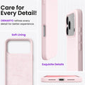ORNARTO for iPhone 18 Pro Max Case, Liquid Silicone, Chalk Pink