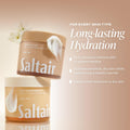 Saltair Multi-Lipid Body Butter - Rich, Nourishing Hydrating Body Cream with Ceramide Complex, Coconut Oil, Shea Butter, and Sea Buckthorn. Moisturizing Dry Skin Care. 10oz Jar - Santal Bloom