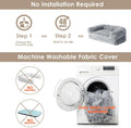 EHEYCIGA Orthopedic Foldable Human Dog Bed - 72x44x11, Grey