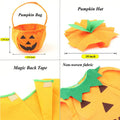 Halloween Pumpkin Costume for Kids 3PCS Set with Hat and Bag