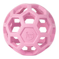 JW Pet HOL-ee Roller™, Dog Toy Puzzle Ball, Natural Rubber, Medium (4.5” Inch Diameter), Pink