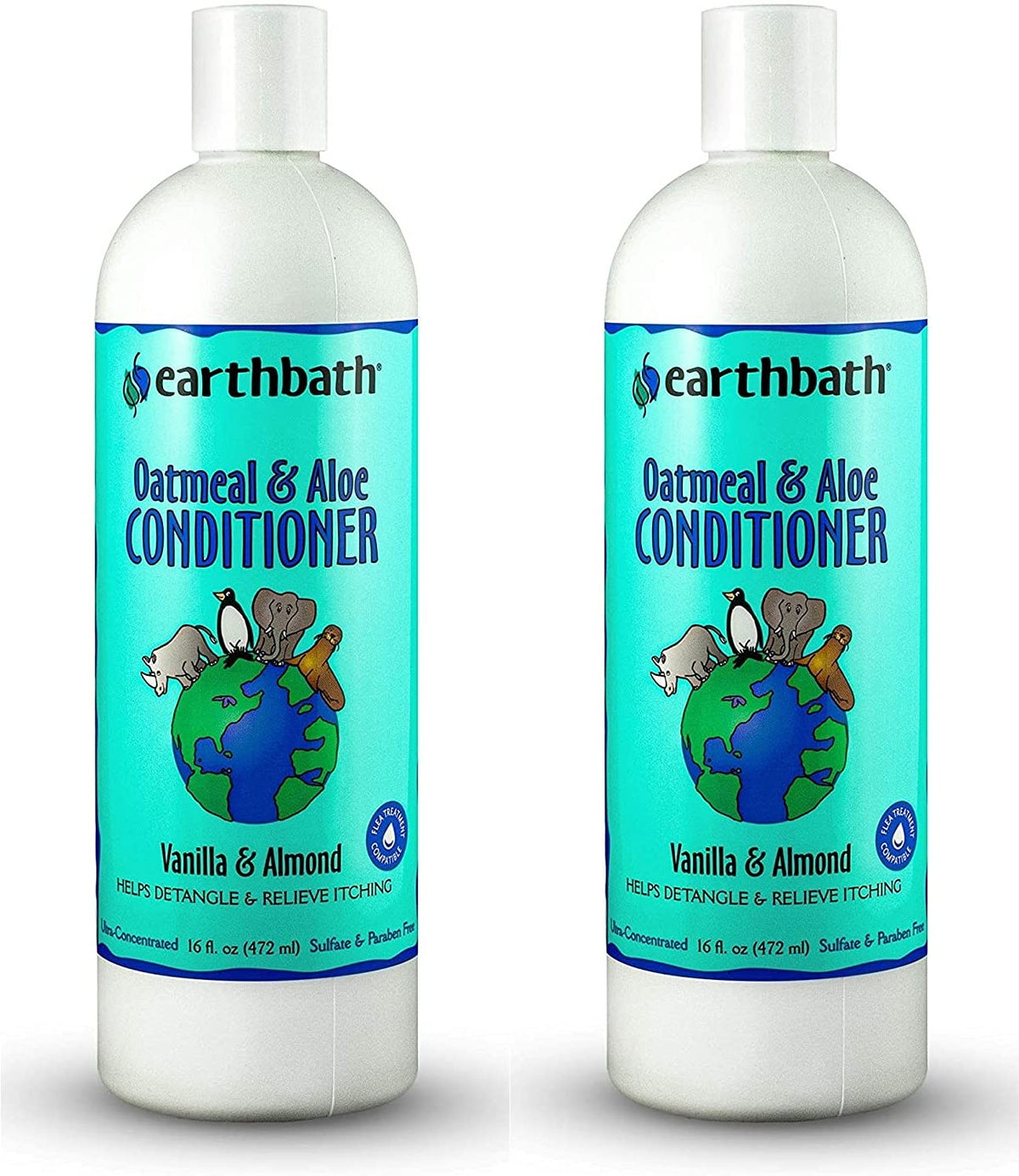 earthbath, Oatmeal & Aloe Conditioner - Dog Conditioner for Allergies & Itching, Dry Skin, Dog Wash that Helps Detangle & Relieve Itching, Made in USA, Cruelty Free Pet Conditioners - 16 Oz (1 Pack)