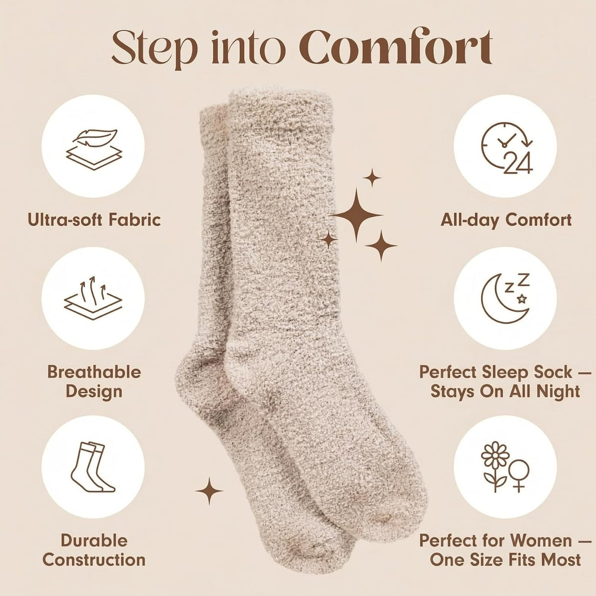 Unboxme Gifts Warm & Cozy Ultra-Luxe Cloud Sock, Gift for Women & Men