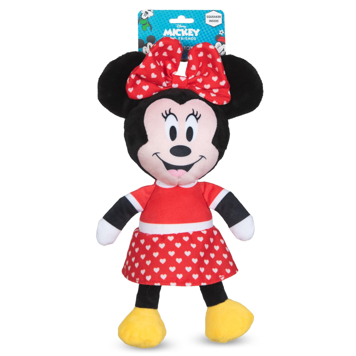 Disney for Pets Minnie Mouse Plush Squeaker Dog Toy, 13.5 Inch | Flattie crinkle body design, officially licensed Disney product, inspired by Minnie Mouse, playful design