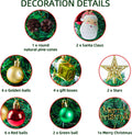 23 in Small Christmas Tree with Lights, Mini Tabletop Tree Desk Decor