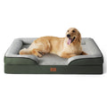 Bedsure Orthopedic Dog Bed Medium Size Dogs - Washable Small Medium Dog Cat Bed Waterproof, Comfort Cats Couch Sofa with Washable Removable Cover, Pets Bed with Nonskid Bottom, Grey, 28"