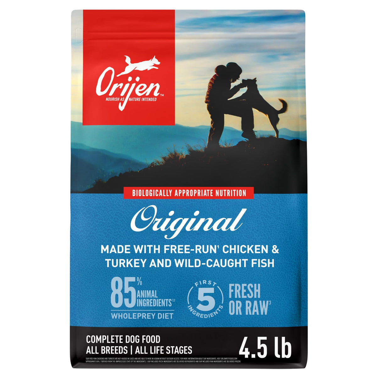 ORIJEN Grain Free WHOLEPREY Dry Dog Food Original Recipe 23.5lb. Bag