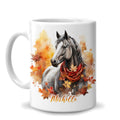 Hyturtle Fall Cat Maple Leaves Coffee Mug with Spoon Gifts on Birthday