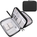 FYY Electronic Organizer, Travel Tech Pouch Bag, Cable Organizer Black
