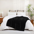 Burnt Orange Fleece Throw Blanket 50”×60” for Couch Sofa Livingroom