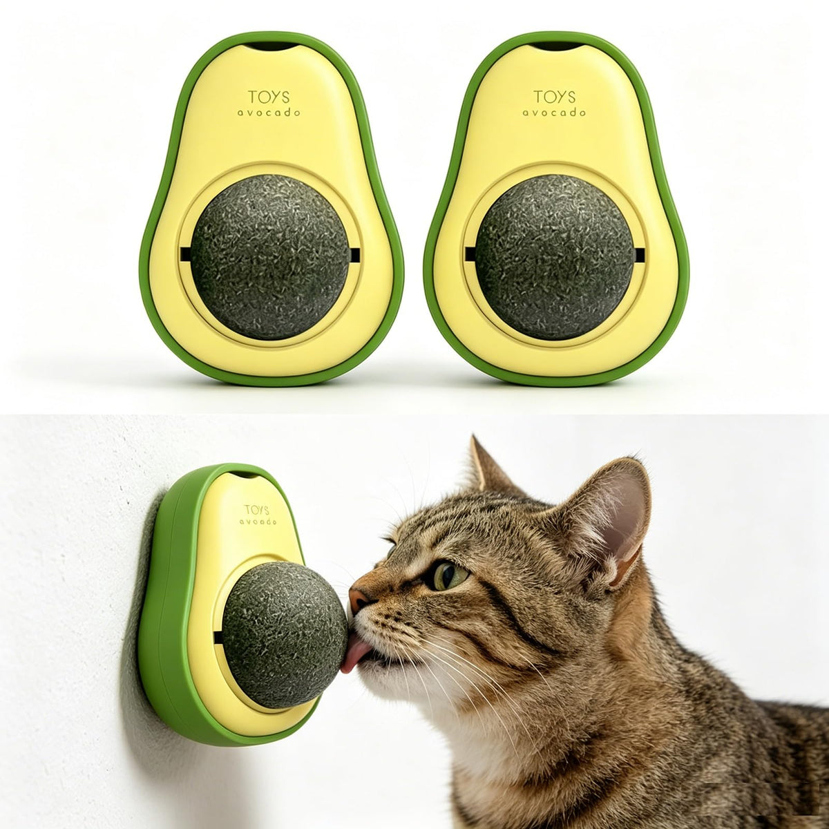 Avocado Catnip Wall Ball Cat Toys Catnip, 2PCS Cute Avocado Shape Catnip