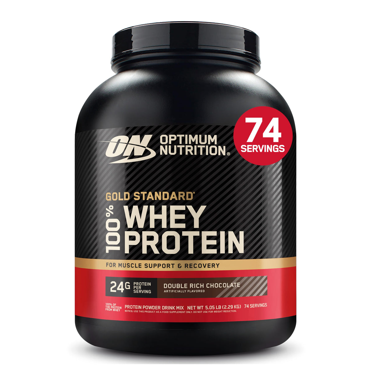 Optimum Nutrition Gold Standard 100% Whey Protein Powder, Cookies & Cream, 2 Pound (Packaging May Vary)