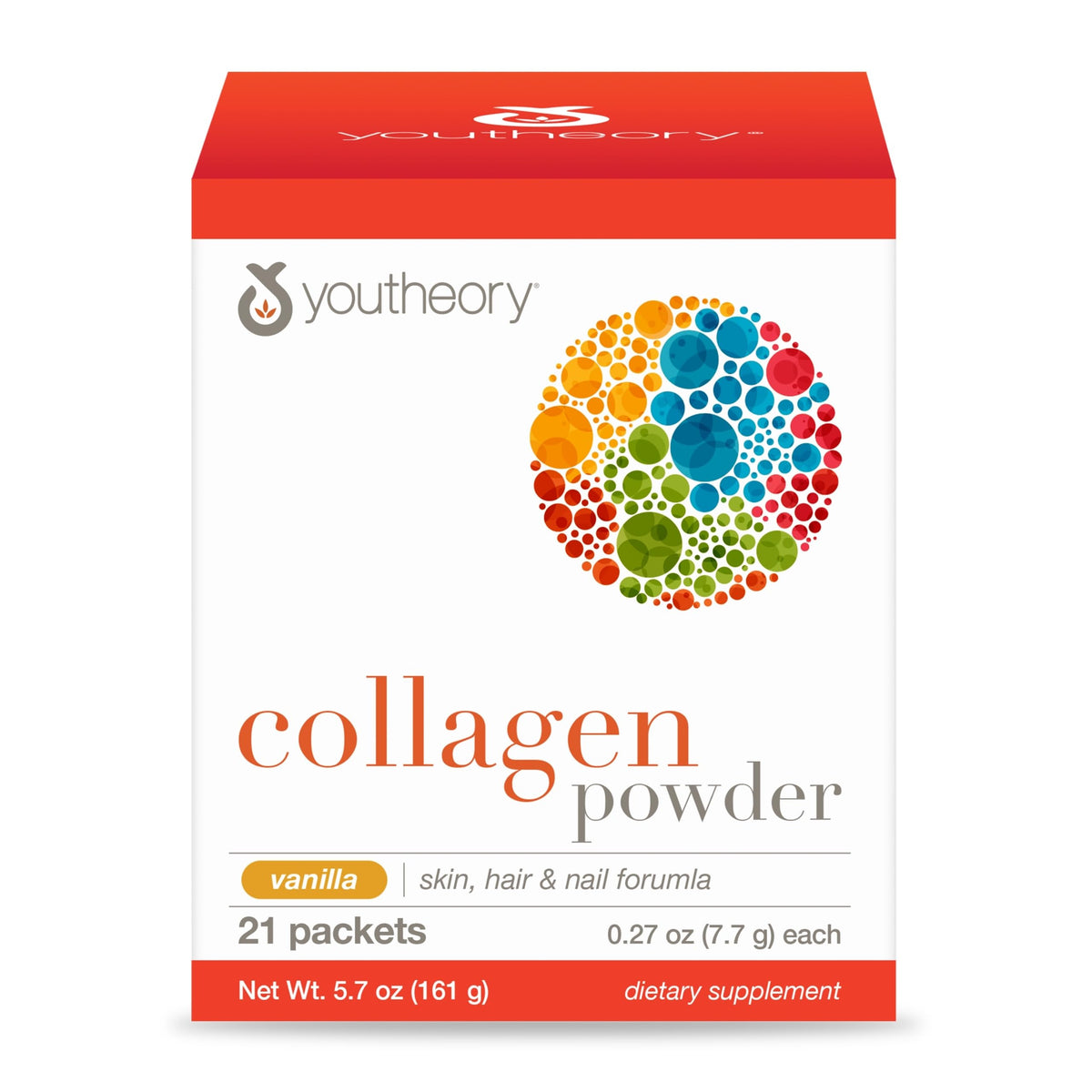 Youtheory Collagen Powder - Hydrolyzed Collagen Peptides with Vitamin C - Supports Healthy Bones, Joints & Immune System* - Vanilla - 10 oz (12 Servings)