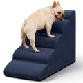 Aodisman Dog Stairs for Small Dogs and Cats,3-Step Pet Ramp for Bed & Couch | 15.7" H Non-Slip Sturdy Dog Steps with Curved Ramp for Senior,Short-Legged Dogs,Puppy and Cats to Reach Sofa or Chair,Grey