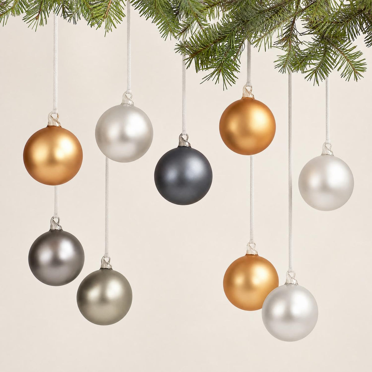 Seenelling 12 Pcs Iridescent Pastel Glass Christmas Ball Ornaments for Tree