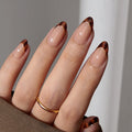 BTArtbox Press On Nails, Liquid Radiance, Medium Almond, Cat Eye, 32Ct | Lamp-Curable 4-Week Wear, Salon-Quality Natural Nails, 10-Minute Easy Daily Application, 16 Sizes, All-in-One Complete Kit
