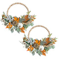 20" Harvest Fall Wreath for Front Door,Pumpkins Berries Autumn Wreaths