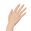 KISS Salon Acrylic Press On Nails, Nail glue included, 'Cashmere', French, Medium Size, Squoval Shape, Includes 28 Nails, 2g Glue, 1 Manicure Stick, 1 Mini file