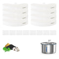 NPET Upgraded Design 4 Pack Replacement Filters for WF050/WF100 Cat Fountain and WF210 Stainless Steel Pet Water Dispenser