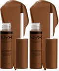 NYX PROFESSIONAL MAKEUP Butter Gloss, Non-Sticky Lip Gloss - Sugar Glass (Clear), Pack Of 3