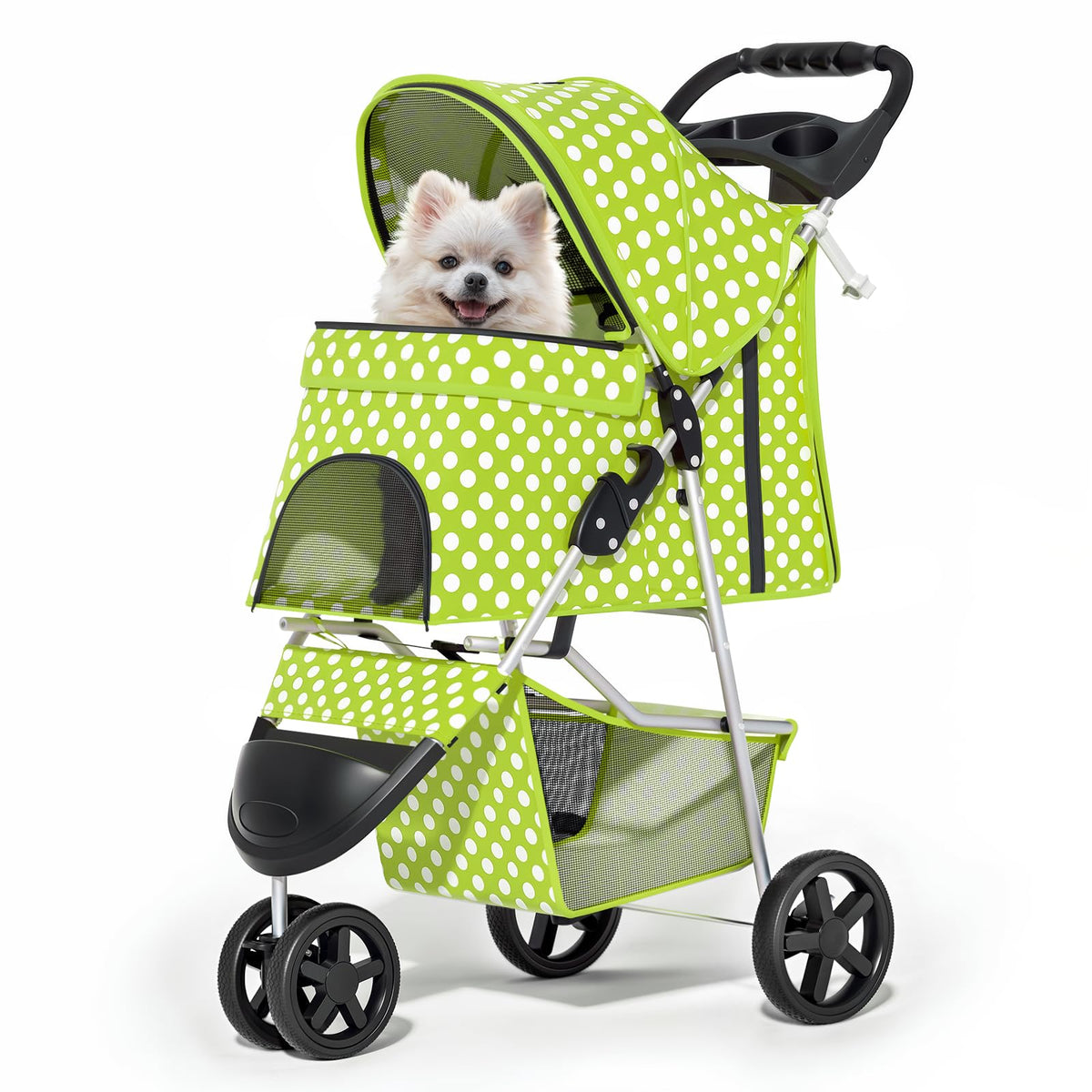 MoNiBloom Pet Stroller for Small/Medium Dogs and Cats up to 33 lbs, Pink