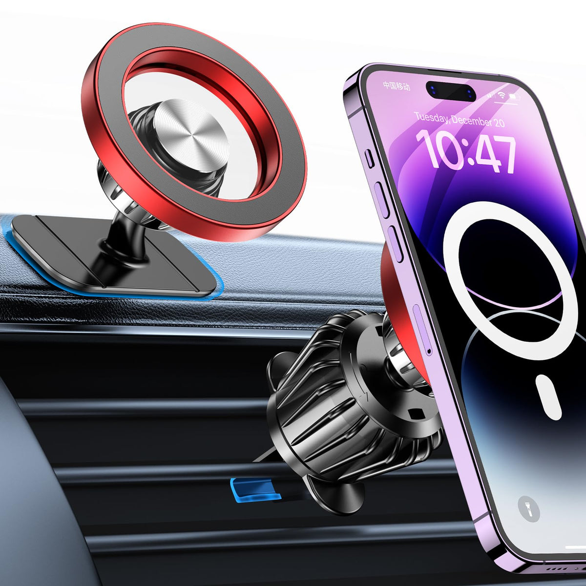 Kaistyle for Magsafe Car Mount【Strong Magnet】 Magnetic Phone Holder for Car Phone Holder Mount Dash Mounted Holders Phone Holders for Your Car Accessories for Women Men for iPhone 18 Pro Max 17 16 15