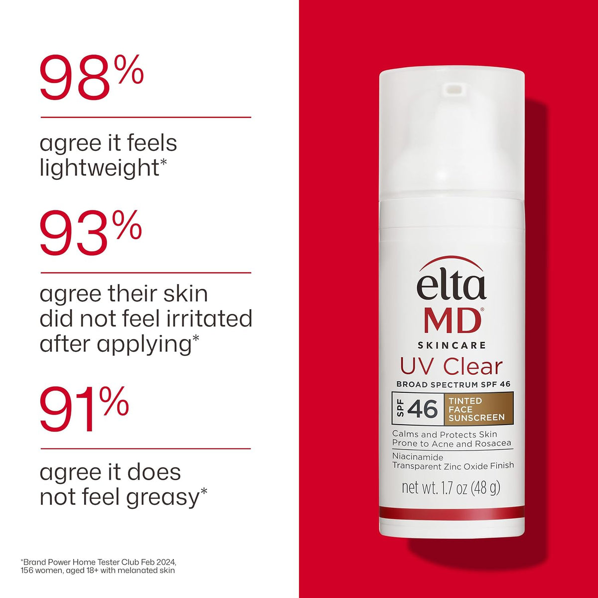 EltaMD UV Clear Face Sunscreen SPF, Oil-Free Sunscreen with Zinc Oxide, Dermatologist Recommended