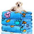 Rezutan 1 Pack 3 Blankets for Dogs, Dog Blanket for Large & Medium Pet Cat, Premium Soft Fluffy Suitable for Dog Kennels & Beds, Sofas, Gifts Puppy Essentials, 41x31inch, Gray/Blue/Beige