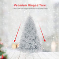 Goplus 6ft Sliver Artificial Christmas Tree with Electroplated Technolog