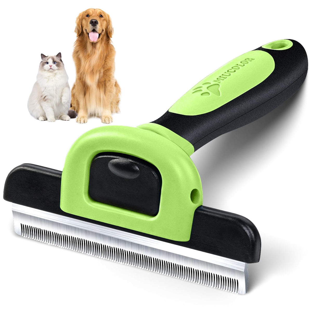 MIU COLOR Pet Grooming Brush, Deshedding Tool for Dogs & Cats, Effectively Reduces Shedding by up to 95% for Short Medium and Long Pet Hair