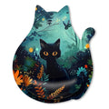 Ergonomic Mouse Pad with Wrist Rest, Cute Cat Memory Foam Padded Pain Relief Non-Slip Wrist Support Mouse Mat for Gaming Work Computer Laptop, Funny Office Supplies Desk Accessory, Jet Black