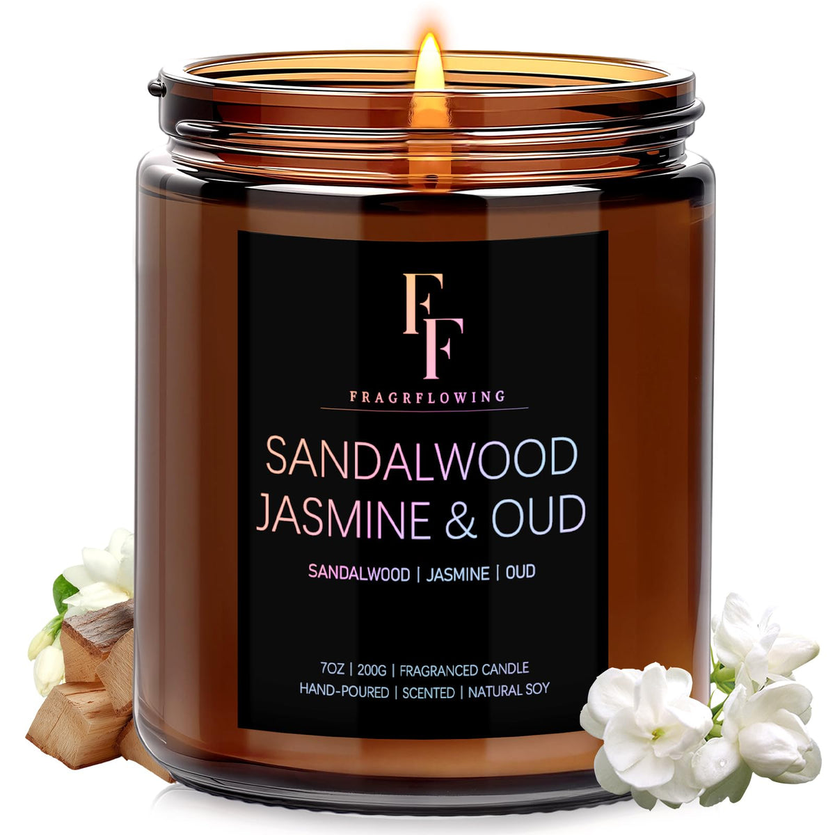 Cashmere Vanilla Scented Candle for Home Soy Wax Candle, Aromatherapy Candle Gift for Women Men, 7oz