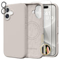 GolbinBox Magnetic for iPhone 16 Pro Max Case, Silicone Cover, Chalk Pink