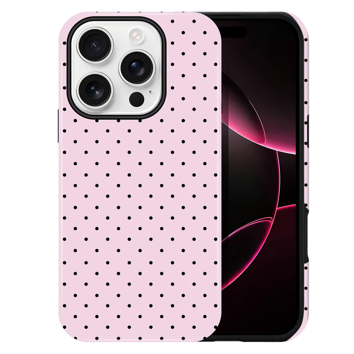Polka Dot Pattern Phone Case for iPhone 13/14 6.1", Wine