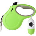 Fida Retractable Dog Leash for Small Breed up to 26 lbs, 16 ft Pet Walking Leash with Dispenser and Poop Bags, Anti-Slip Handle, Reflective Strong Nylon Tape, One-Handed Brake (S, White & Pink)