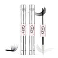 GAQQI Lash Cluster Glue, Lash Bond and Seal Waterproof, Bond & Seal Eyelash Glue for Clusters, Eyelash Adhesive Black Long-Lasting 72H, Latex-Free（5ml+5ml）