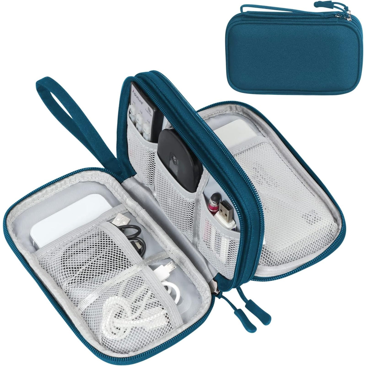 FYY Electronic Organizer, Travel Tech Pouch Bag, Cable Organizer Black