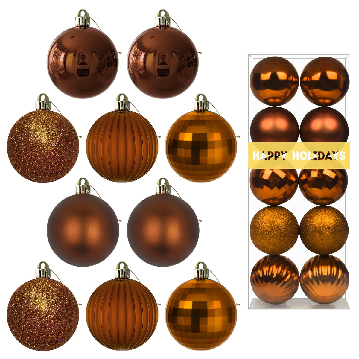 Rose Red 4.0" Large Christmas Balls - Christmas Tree Decoration Ornaments Shatterproof Hanging Balls for Birthday Halloween Holiday Wedding Decorations Set of 4pcs