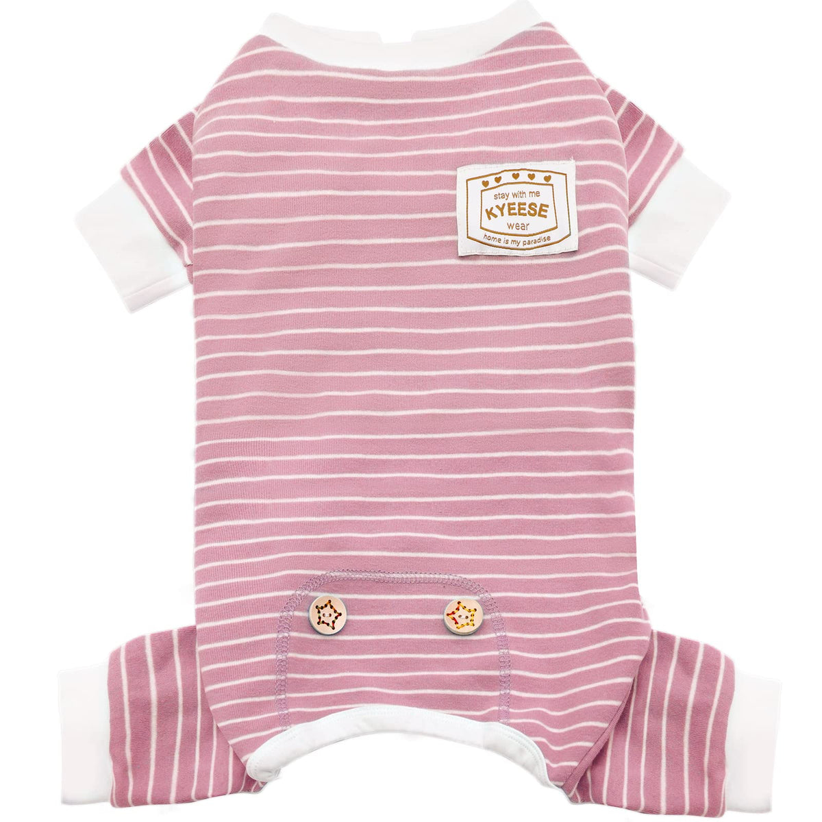 KYEESE Striped Dog Pajamas for Medium Large Dog Stretchy Onesie Daily Wear