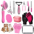 Bath Grooming Kit for Pets, 10pcs Dog Brush for Shedding with Dog Nail Clipper and Trimmer, Dog and Cat Grooming Supplies, Dematting Comb for Dogs, Pet Bath Supplies