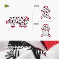 Fitwarm Reindeer Dog Christmas Pajamas, Winter Doggy Clothes for Small Dogs Boy Girl, Fleece Dog Onesie with Feet, Holiday Pet Outfit, Black, White, Red, Medium