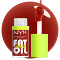 NYX PROFESSIONAL MAKEUP Fat Oil Lip Drip, Moisturizing Lip Oil Gloss, Vegan Tinted Formula, Up to 12 HR Hydration - Newsfeed (Rose Nude)