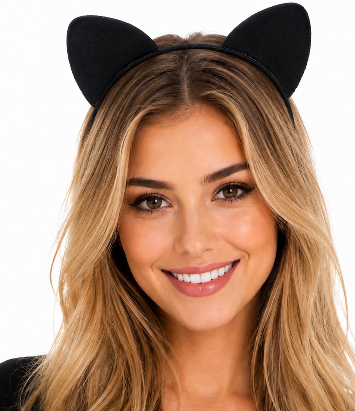 Cat Ears Headband for Women, Soft Plush Halloween Costume Accessory