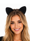 Cat Ears Headband for Women, Soft Plush Halloween Costume Accessory