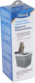 Petmate TOP ENTRY LITTER PAN LINERS Dark Grey 8 Count (Pack of 1)