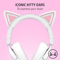 Razer Kraken Kitty V3 X Wired Gaming Headset, Kitty Ears, White