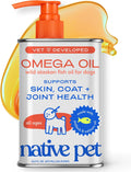 Native Pet Omega 3 Fish Oil for Dogs & Cats – Wild Alaskan Salmon Oil for Dogs Skin and Coat, Supports Joints, Heart & Shedding – Fast-Absorbing Omega 3 6 9 Liquid Supplement – 16oz