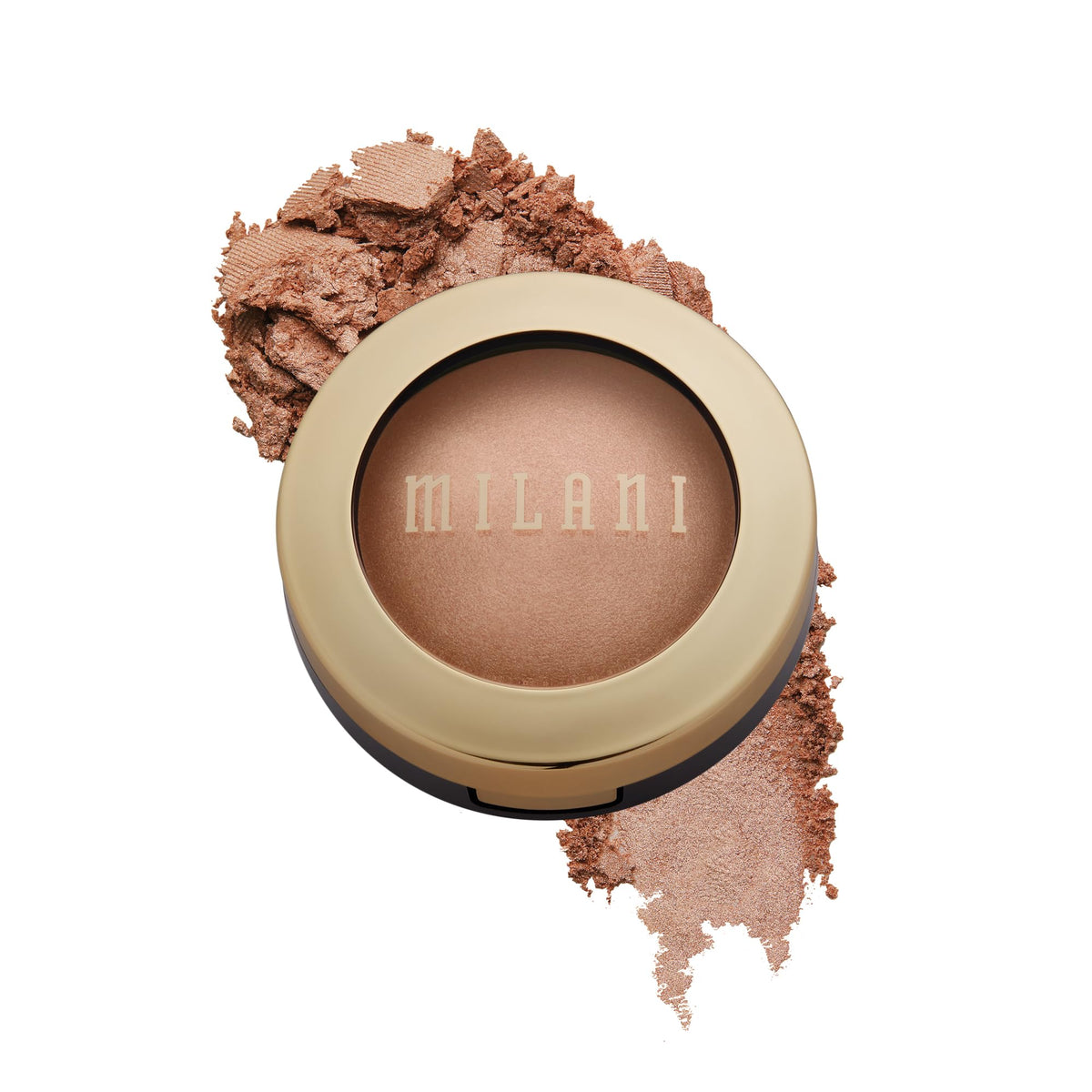 Milani Baked Highlighter - Long-Lasting Powder for Natural Radiant Glow- Buildable & Blendable Face Makeup with Lit-From-Within Finish- Vegan, Cruelty-Free & Talc-Free, Made in Italy, Champagne D'oro