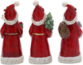 Hodao Santa Claus Decorative Figurine - Home Decor - Autumn Thanksgiving - Handcrafted - Perfect Choice for Christmas Home Decor and Indoor Holiday Display(3 PCS) (Red)