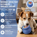 Treat Dispensing Dog Toy, Long-Lasting Interactive Puzzle Toys for Dogs, Stuffable Dog Enrichment Frozen Lick Treat Toy for Boredom, BPA Free Silicone Fetch Catch Chew Toy (Dark Blue,S)